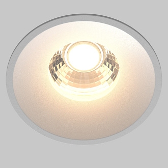Встраиваемый светильник 8*8*6 см, LED, 12W, 3000К, Maytoni Technical ROUND DL058-12W3K-W белый, вр 7,5 см