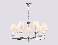 Подвесная люстра с абажурами и хрусталем **44-113 см, 7*E14*40W, K, Ambrella Light High Light LH71003, никель