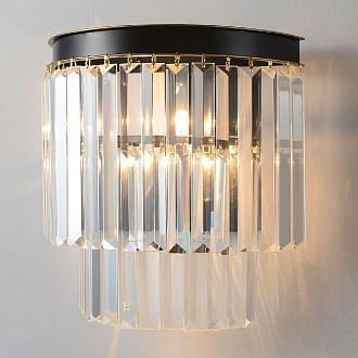Настенный светильник 30 см, Crystal Lux MAXIME AP2 BLACK, черный
