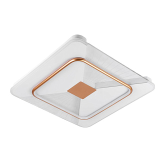 Потолочный cветильник 50*50*5,5 см, LED 73W, 3000 / 6000K, Белый, Золото LED4U L1024-500 WH-GD