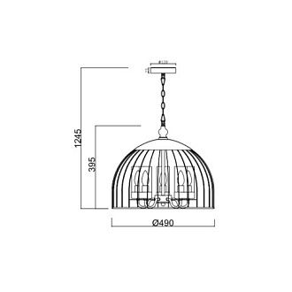 Подвесная люстра  49*125 см, 5*E14 белый Vele Luce Florian VL5061P05