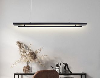 Подвесной светодиодный светильник 94,5*6*6-106 см, **W, 4200K, Ambrella Light Techno Spot TN71337, черный