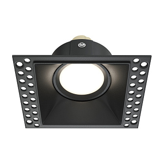 Встраиваемый светильник GU10*50W Maytoni Technical Dot, Черный DL042-01-SQ-B, вр 8 см