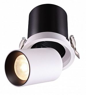 Встраиваемый LED светильник Novotech Lanza 358081 черный, вр 9,5 см