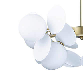 Подвесная люстра Loft IT Matisse 10008/8 white, диаметр 60 см, золото