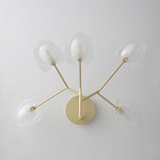 Светильник 42 см, Crystal Lux SOLE AP5 GOLD, золото