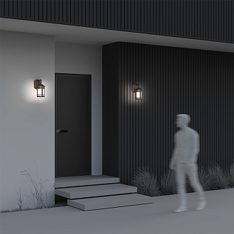 Уличный настенный светильник Maytoni Salamanca O031WL-01BR, коричневый