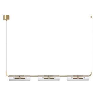 Подвесной светильник 7*115*120 см, 6*G9 Lumion TORONTO 6560/6 золотой, прозрачный