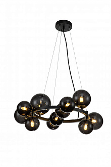 Подвесной светильник 650*650*425/1200 мм, 11*G9 чёрный Indigo Molecola V000195, 11018/11P Black
