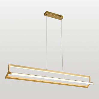 Линейно-подвесной светильник 100*35 см, 1*LED*36W 4000K Lussole Clinch LSP-7263 матовое золото