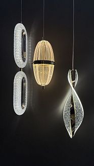 Подвесной светильник 12 см, 7W, 4000K, Lussole Benton LSP-7343, золото, звезное небо