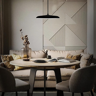 Подвесной светильник *40*11 см, 1*LED*24W, 3000K, Loft It Plato 10119 Black, Черный