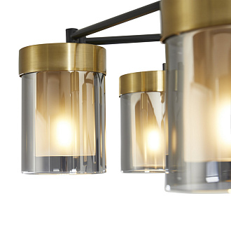 Светильник 63 см, Freya Modern FR5432PL-06BBS, черный-латунь