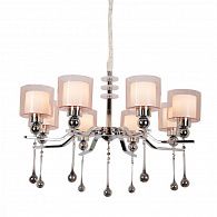 Подвесная люстра Omnilux Giarre OML-56003-08, белый-хром, диаметр 80 см