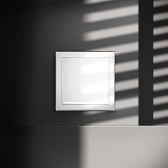 Выключатель встраиваемый Voltum S70 одноклавишный с подсветкой 10А, белый  пластик  VLS010201