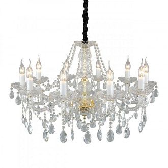 Подвесная люстра 82*70-120 см, 10*E14, 60W, Aployt Anula APL.810.03.10, золотой