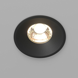 Встраиваемый светильник 8*8*6 см, LED, 12W, 3000К, Maytoni Technical ROUND DL058-12W3K-B черный, вр 7,5 см