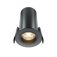 Встраиваемый спот 7,5 см, 12W, 3000K, Maytoni Technical Focus Led DL125-L12-3K-B, черный, вр 7 см