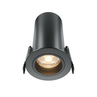 Встраиваемый спот 7,5 см, 12W, 3000K, Maytoni Technical Focus Led DL125-L12-3K-B, черный, вр 7 см