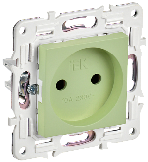 SKANDY Розетка без з/к/ш 10А SK-R02M мятн. IEK, SK-R10-10-K06