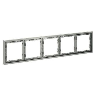 Рамка пластиковая Voltum S70 на 5 постов, сталь пластик Soft touch VLS100505