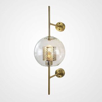 Бра CATCH WALL ball L55 brass 20*20*55 см, 1*E27*60W, ImperiumLoft CATCHWALL01, Латунь