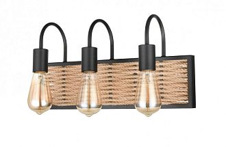 Бра 15*45*24 см, 3*E27 черный, коричневый Vele Luce Tower VL6362W03