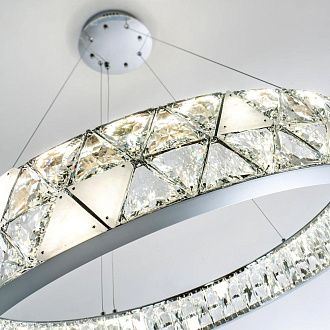 Подвесная люстра 80x50см, LED, 43Вт, 3000 / 6000K, Modelux ML.6982.800P CR Хром