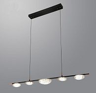 Люстра 2321-5С, L1300 LED, 5*47W, K, Alva Donna, Чёрный матовый