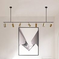 Подвесной светильник Long John L165 165*5,5* см, 7*GU10*30W, ImperiumLoft LINO01, Чёрный