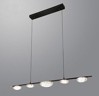 Люстра 2321-5С, L1300 LED, 5*47W, K, Alva Donna, Чёрный матовый