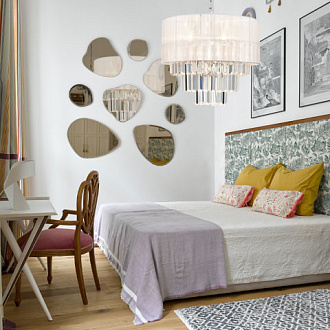 Подвесная люстра  50*120 см, 7*E14 хром Vele Luce Fata VL3173P07
