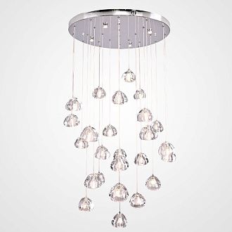 Подвесная люстра METEORA 26 65*65*250 см, 26*G4*20W, ImperiumLoft METEORA01, Хром