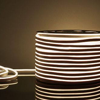 Светодиодный гибкий неон Гибкий неон 220V 9,6W 120Led 2835 IP67 односторонний дневной белый, 50 м Elektrostandard