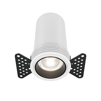 Встраиваемый светильник 6*12 см, вр 7 см, *LED*12W, 4000K, Maytoni Focus led DL125-L12-4K-TRS-W, Белый