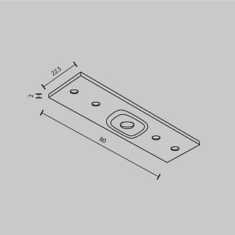 Коннектор прямой Exility накладной белый 8*2,2*0,2 см, LED*W TRA034C-21W Maytoni, Белый