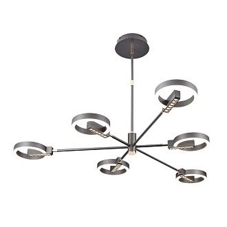 Люстра 95*95*65 см, 6*LED*54W, 3000 - 6000K Gerhort G61415/6GR, Серый;Золото