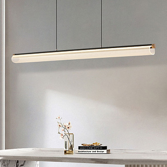 Линейно-подвесной светильник 90*35 см, 1*LED*30W 4000K Lussole Bradford LSP-0925 черный\бронзовый