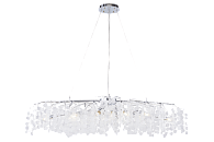 Люстра L1200 x W500 x H430, мм, 12*40W (480W), SV (Серебро) Rilon P6028/L1200/12 SV