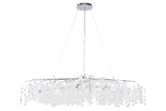 Люстра L1200 x W500 x H430, мм, 12*40W (480W), SV (Серебро) Rilon P6028/L1200/12 SV