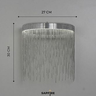 Светильник настенный SAPFIR SPF-4859 СЕРЕБРО  D300/H270/1/LED/5W/4500K COVER 24-12