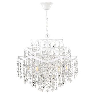 Подвесная люстра Freya Charlotte FR1001PL-07W, диаметр 50 см, белый