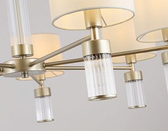 Люстра с абажурами на штанге **74- см, 7*E14*40W, K, Ambrella Light High Light LH71303, золото