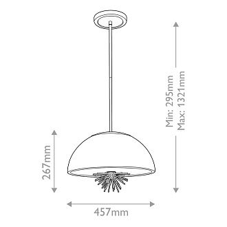 Подвесной светильник Elstead Lighting, Арт. STARING-3P-DG-OPAL