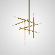 Люстра на штанге TRAVERSE H90 Gold 60*60*90 см, 6*G4*20W, 4000K, ImperiumLoft TRAVERSE01, Золотистый