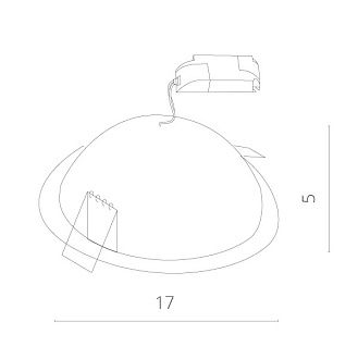 Врезной светильник Arte Lamp Riflessione A7016PL-1WH, белый, вр 15,5 см