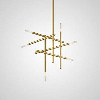 Люстра на штанге TRAVERSE H90 Gold 60*60*90 см, 6*G4*20W, 4000K, ImperiumLoft TRAVERSE01, Золотистый