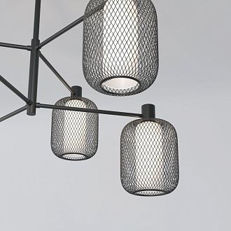 Светильник 78,5*78,5*60 см, 6*E14*60W, Eurosvet Voile 30191/6, черный, a069160