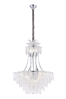 Люстра Ø620 x H850, мм, 20*40W (800W), CHROME+WHITE (Хром+Белый) NewRgy 8775/20L-CR CHROME+WHITE