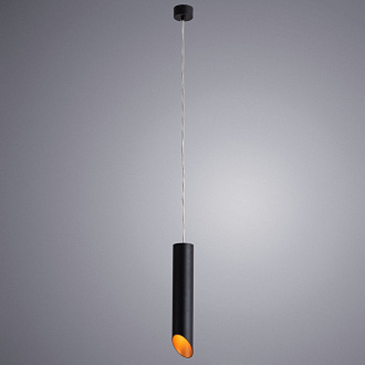 Подвесной светильник Arte Lamp Pilon-Gold A1536SP-1BK черный, диаметр 5.6 см